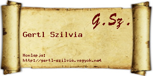 Gertl Szilvia névjegykártya